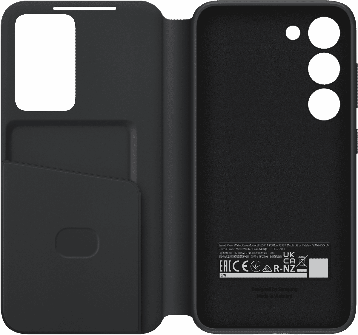 Samsung Galaxy S23 Smart Clear View Wallet - Black