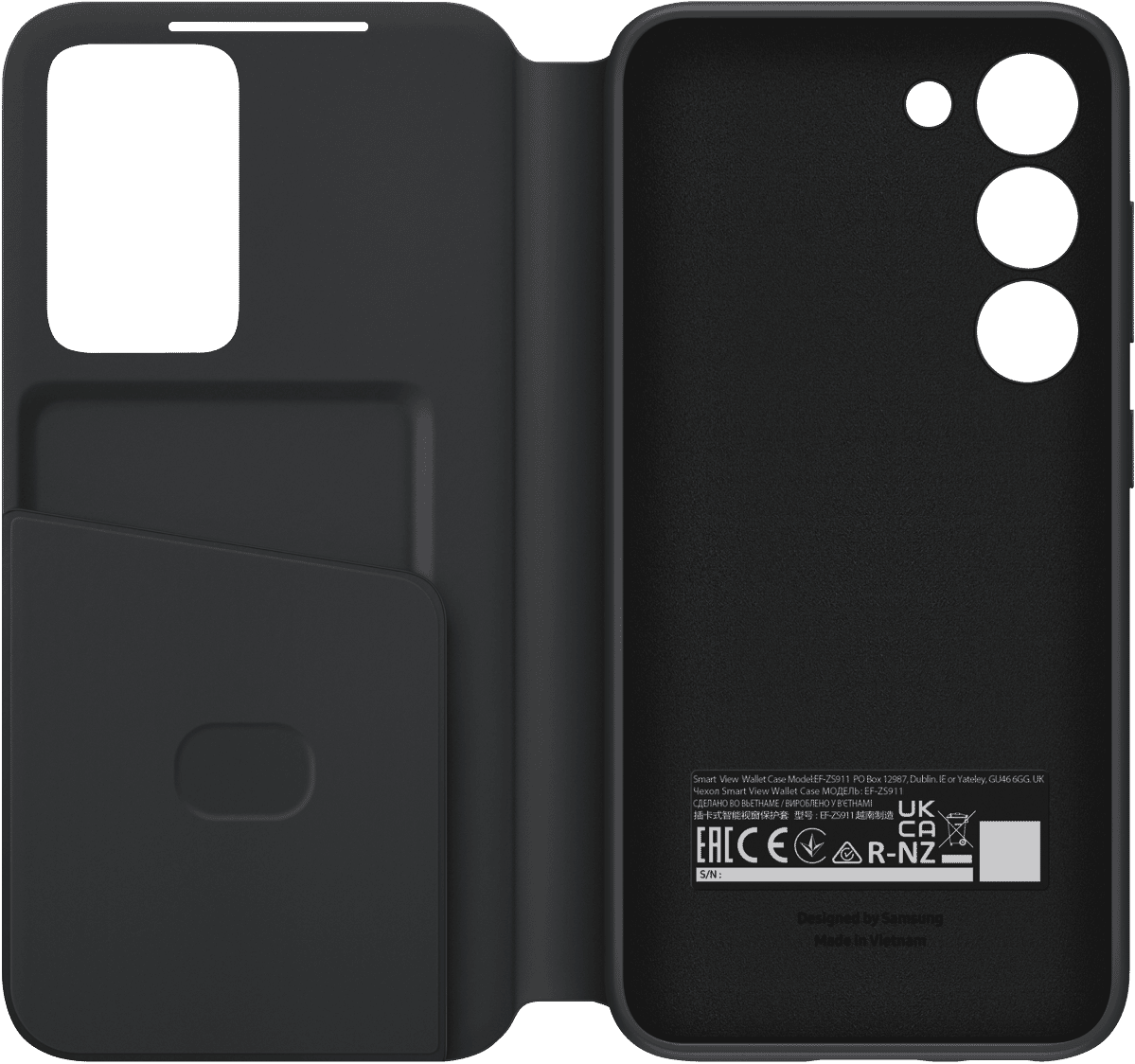 Samsung Galaxy S23 Smart Clear View Wallet - Black