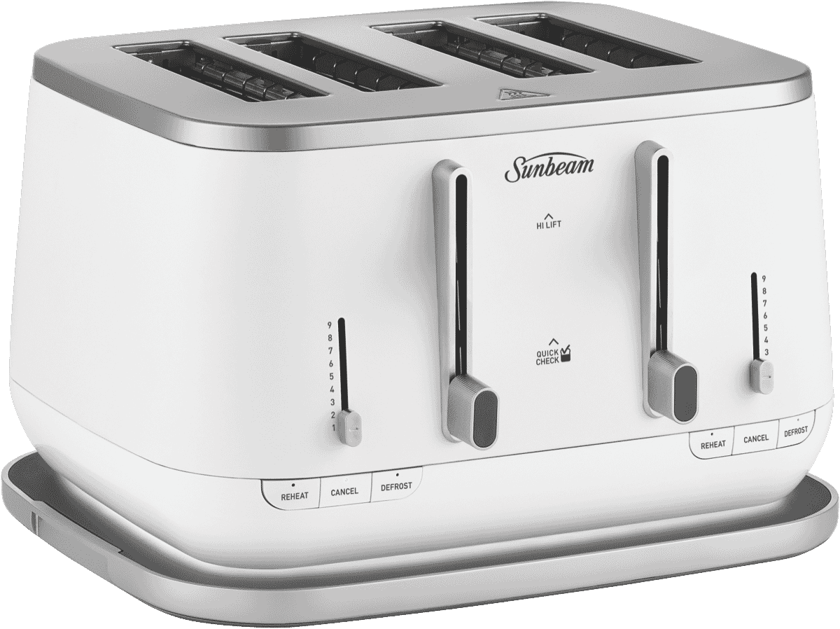 Sunbeam Kyoto Collection 4 Slice Toaster White TAM8004WH