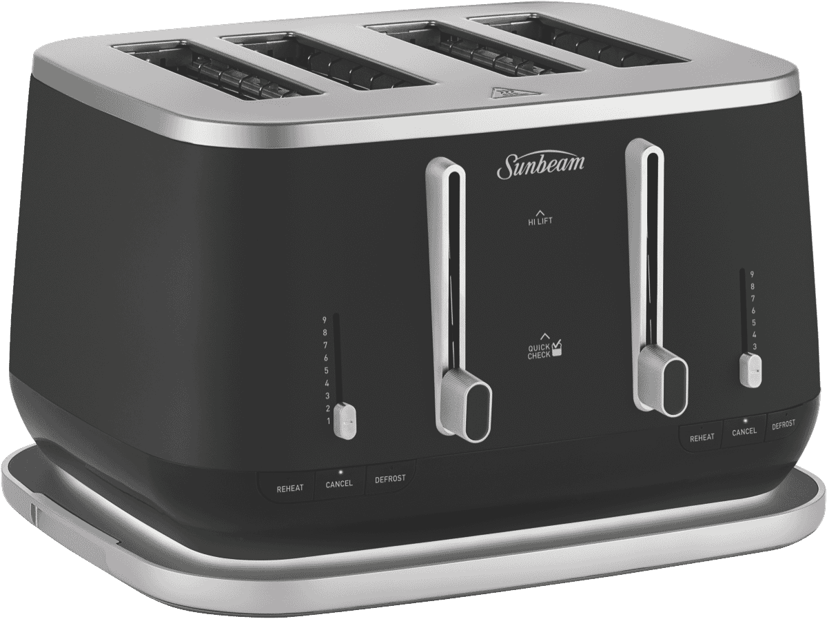 Sunbeam Kyoto Collection 4 Slice Toaster Black TAM8004BK