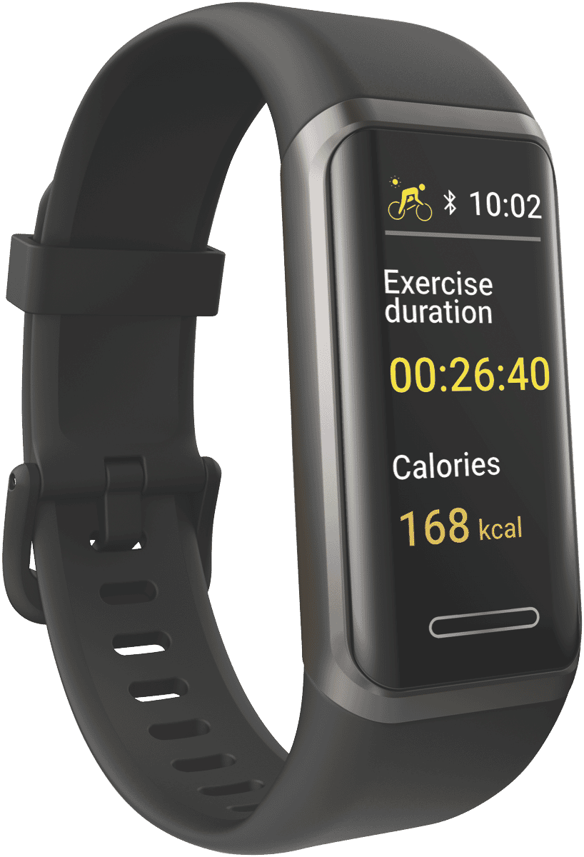 Ryze Elevate Smartwatch Dark Grey Black Strap RZELBK