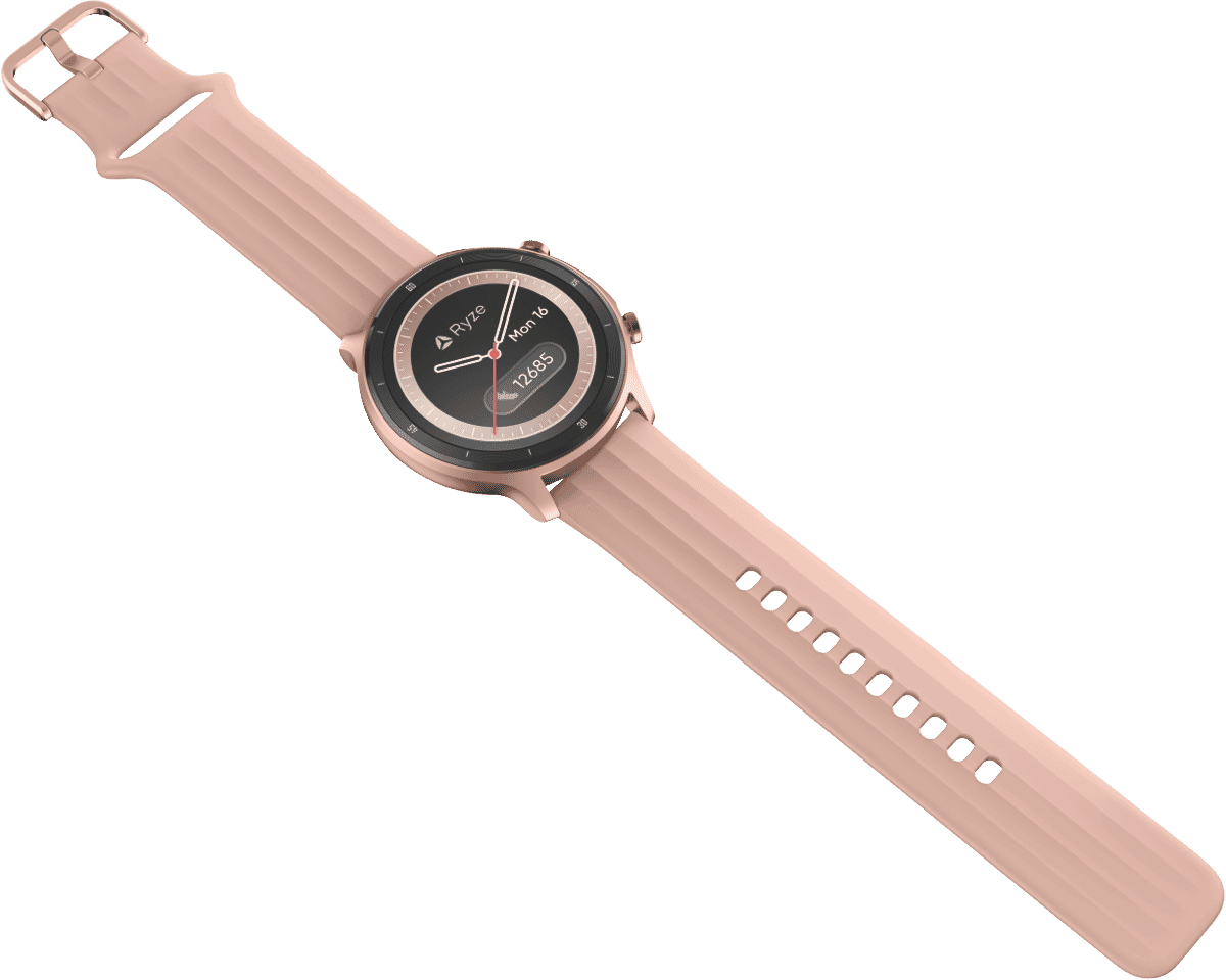 Ryze Flex Smartwatch Rose Gold - Pink Strap