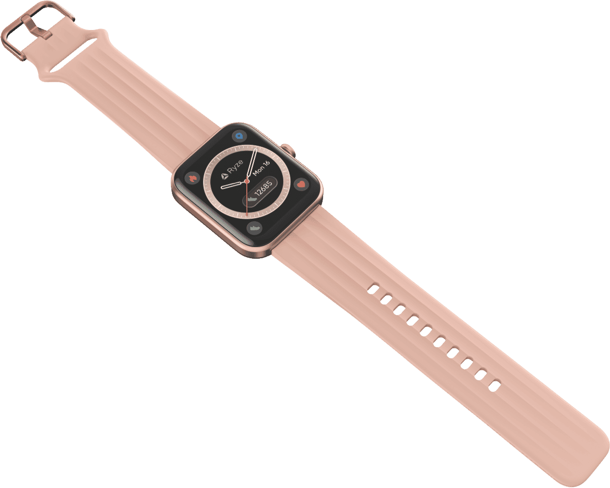 Ryze Evo Smart Watch Rose Gold Pink Strap RZEVPK