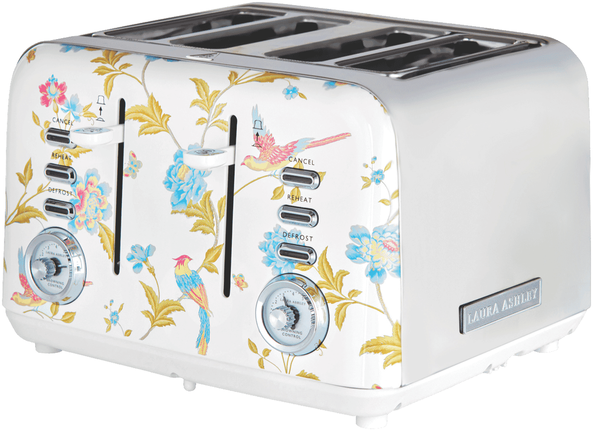 Laura Ashley 4 Slice Toaster Elveden White
