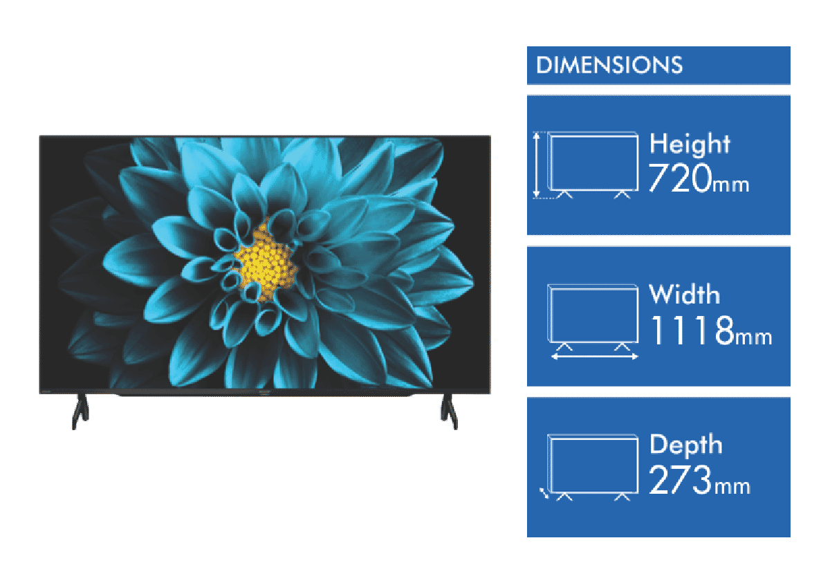Sharp 50' UHD Android TV 23