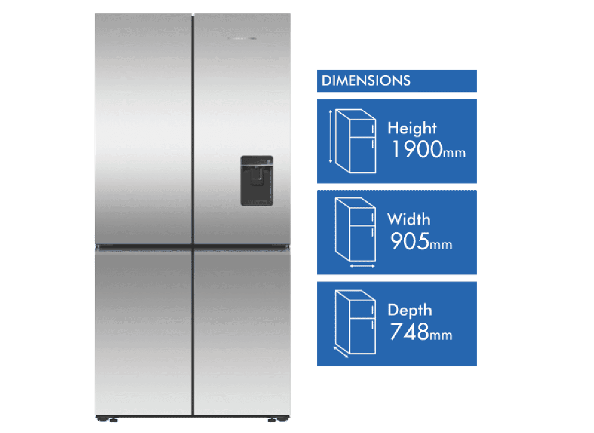 Fisher & Paykel 690L Quad Door Refrigerator RF730QNUVX1