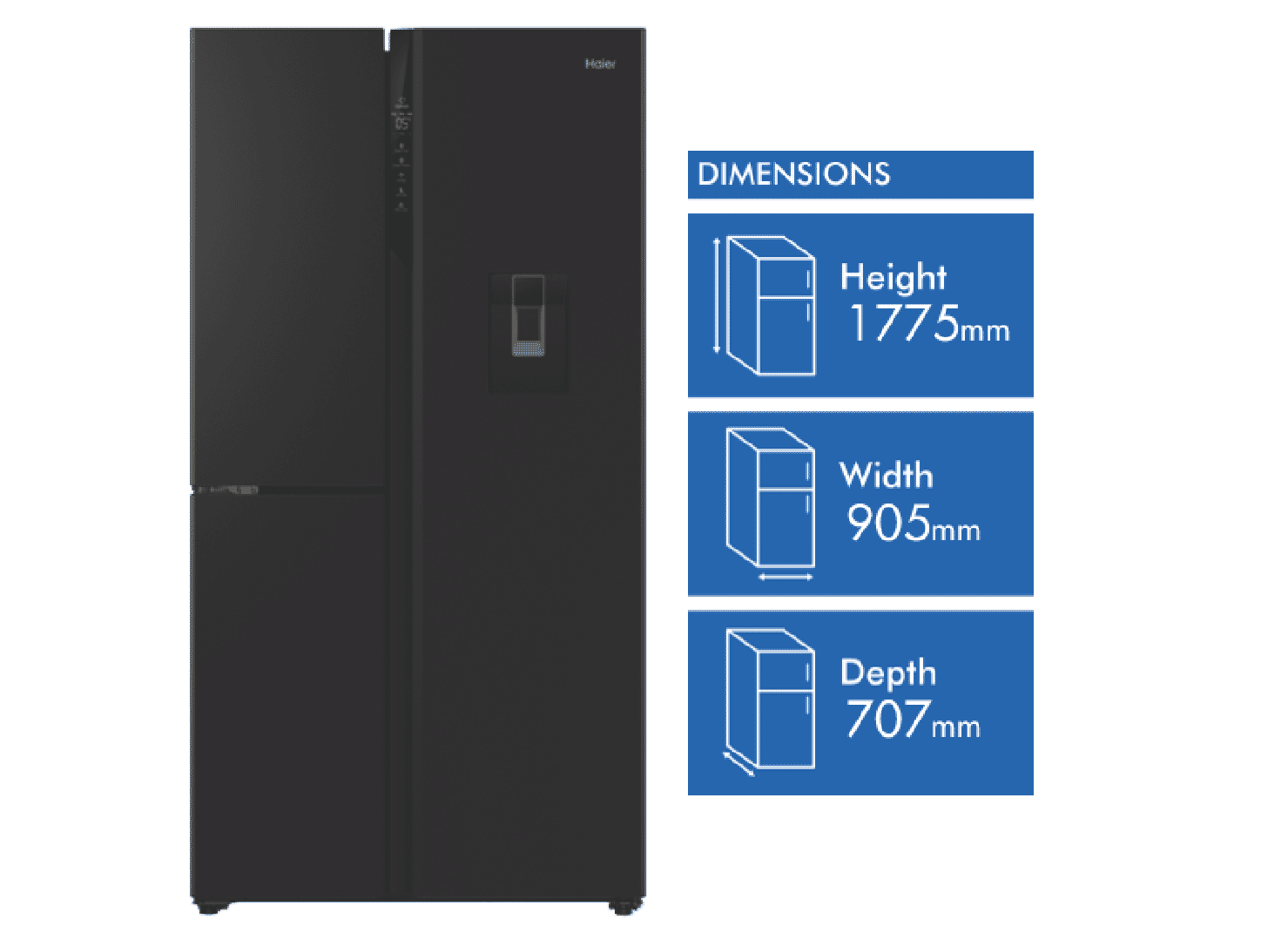 Haier 575L Side-By-Side Refrigerator