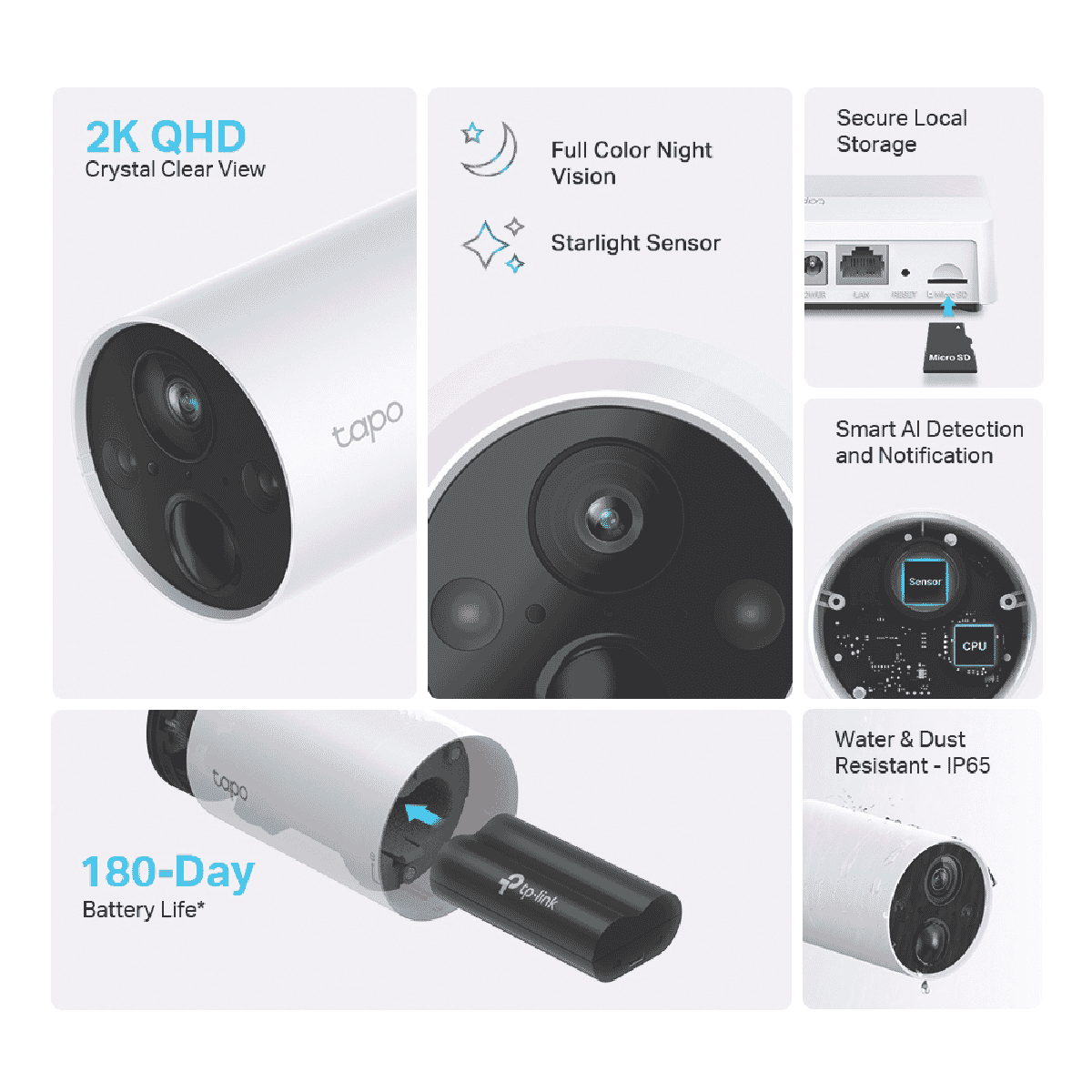 TP-LINK 2k Smart Wire-Free Security Camera w/Hub