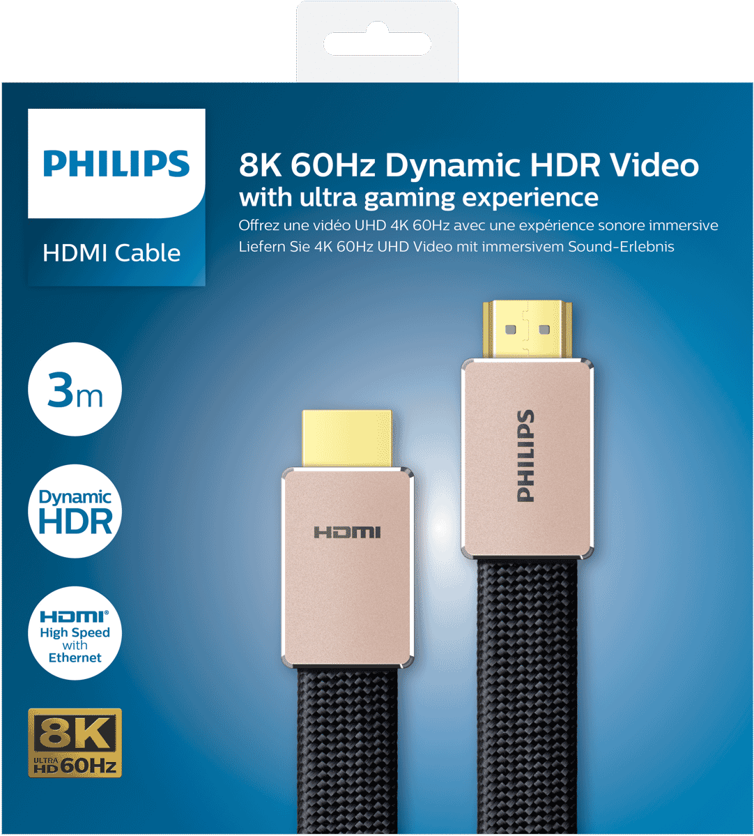 PHILIPS CABLE HDMI A HDMI 90 GRADOS 1,5 MTS