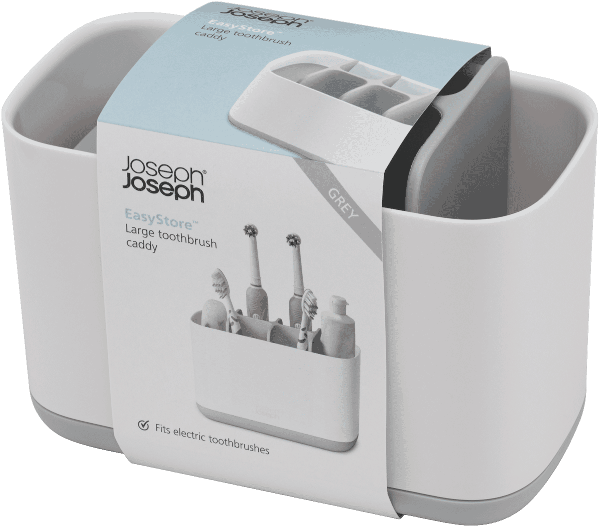 Joseph Joseph EasyStore Large Toothbrush Caddy Grey 70510