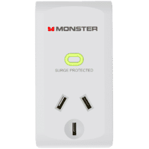 MonsterSingle Socket Surge Protector (White)50084988