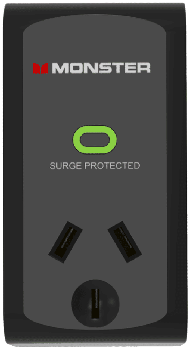 Monster Single Socket Surge Protector (Black)