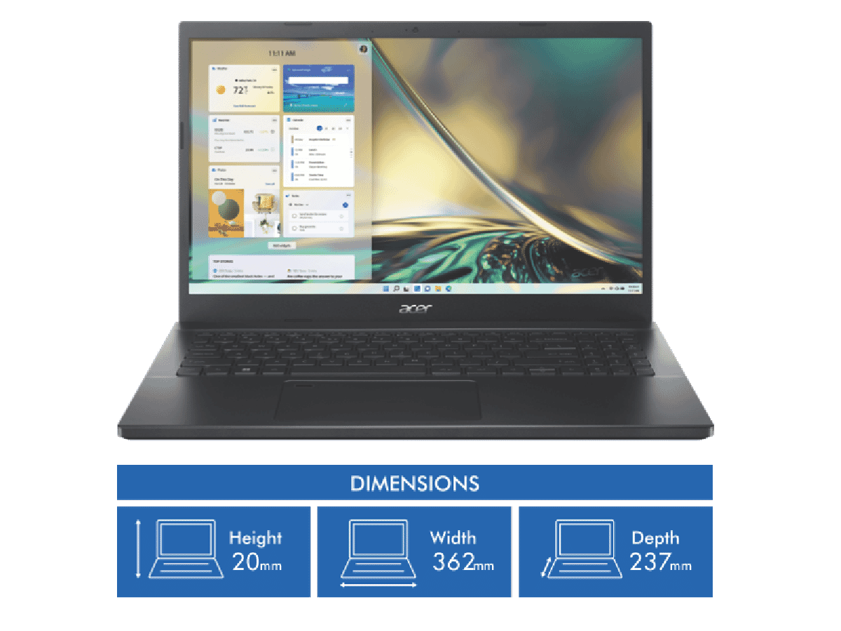 Acer Aspire 7 15' 12th Gen i5 16GB 512GB Nvidia GTX 3050 4GB Gaming Laptop