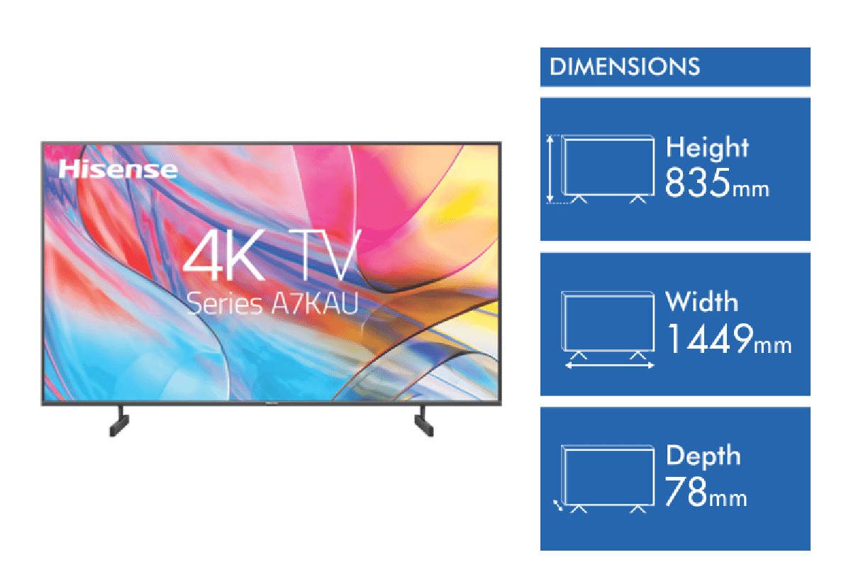 Hisense 65 A7KAU 4K UHD LED Smart TV [2023] - JB Hi-Fi