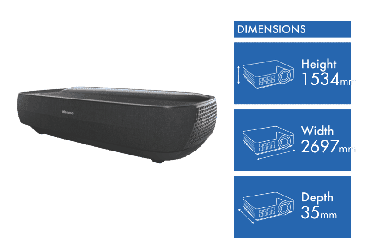Hisense 120' Trichroma Laser TV Console & Screen