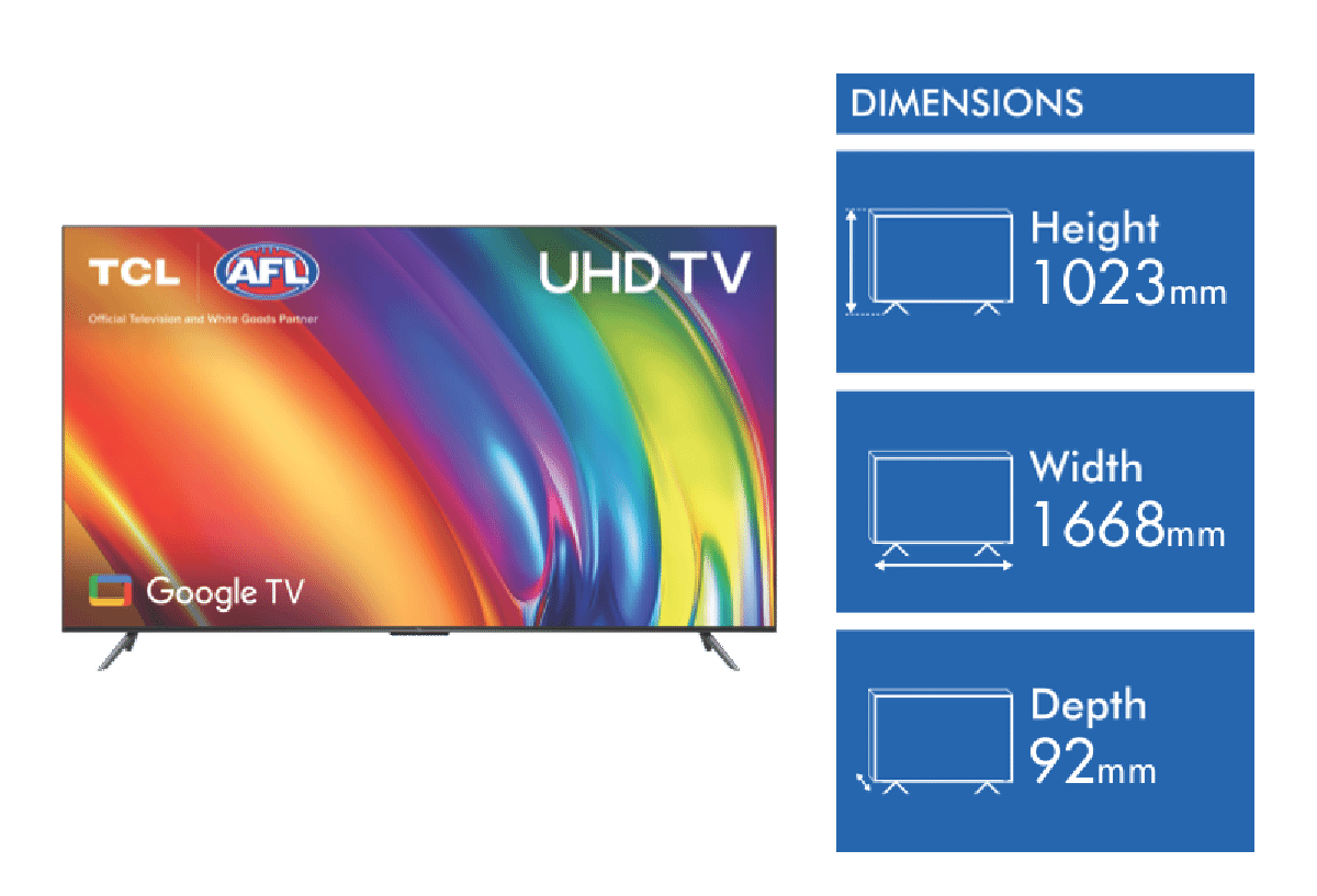 TCL 75' P745 4K QUHD Google TV 23
