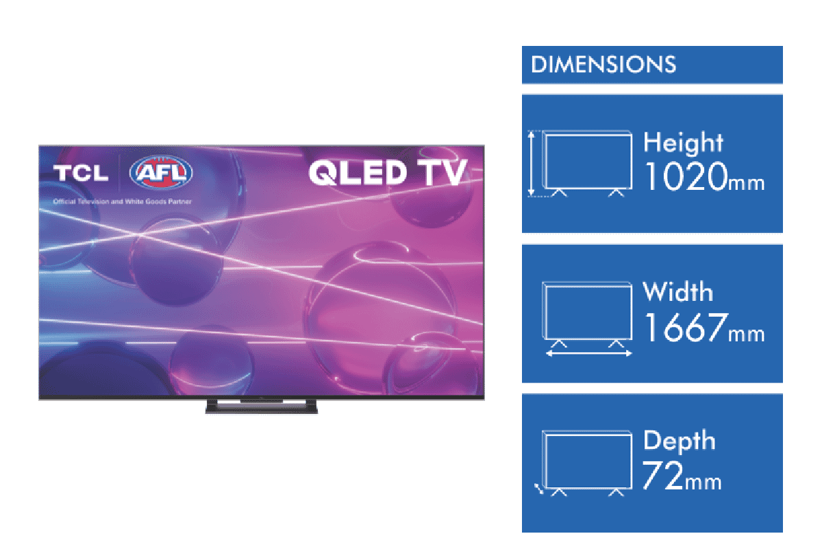 TCL 65 C745 4K Ultra HD QLED Google TV [2023] - JB Hi-Fi