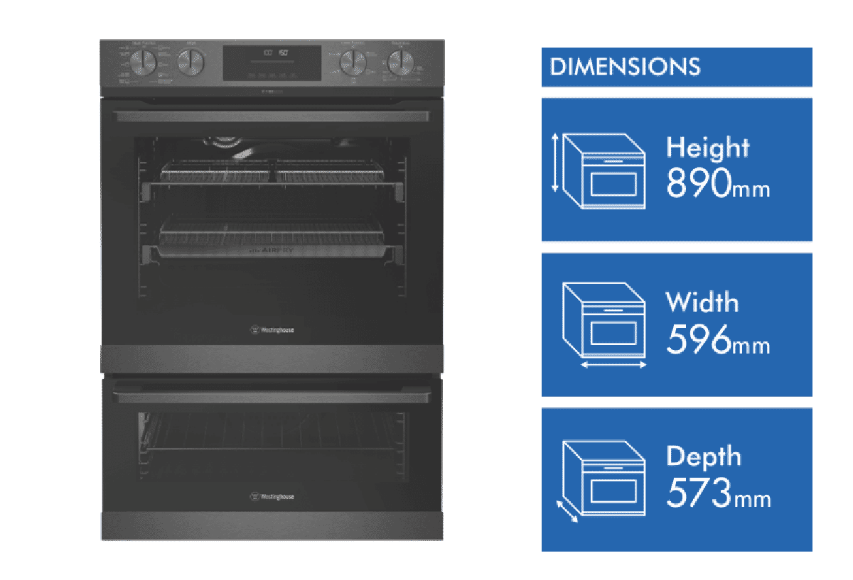 Westinghouse 60cm Pyrolytic Double Oven WVEP6727DD