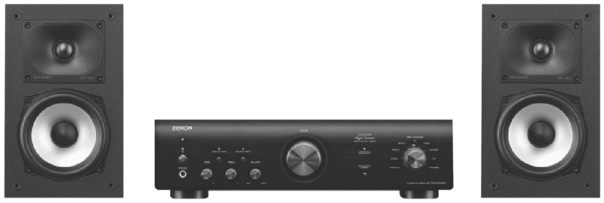 Denon 2Ch Stereo Amp Bookshelf Speaker Pack