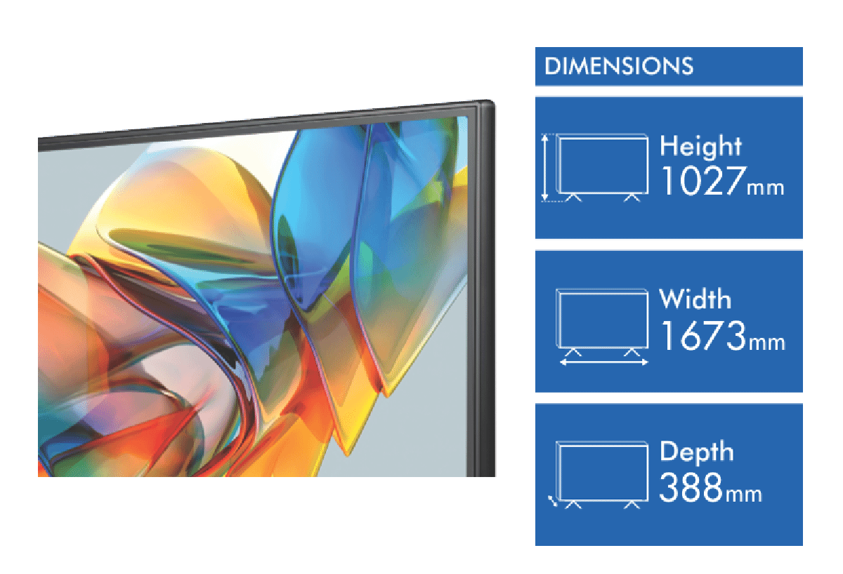 Hisense 75' U6KAU 4K Mini-LED QLED Smart TV 23