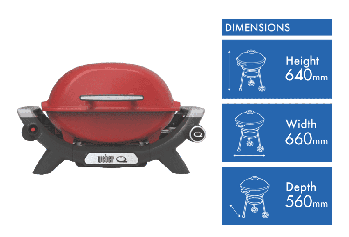 Weber Baby Q1000N LP Flame Red 3400040