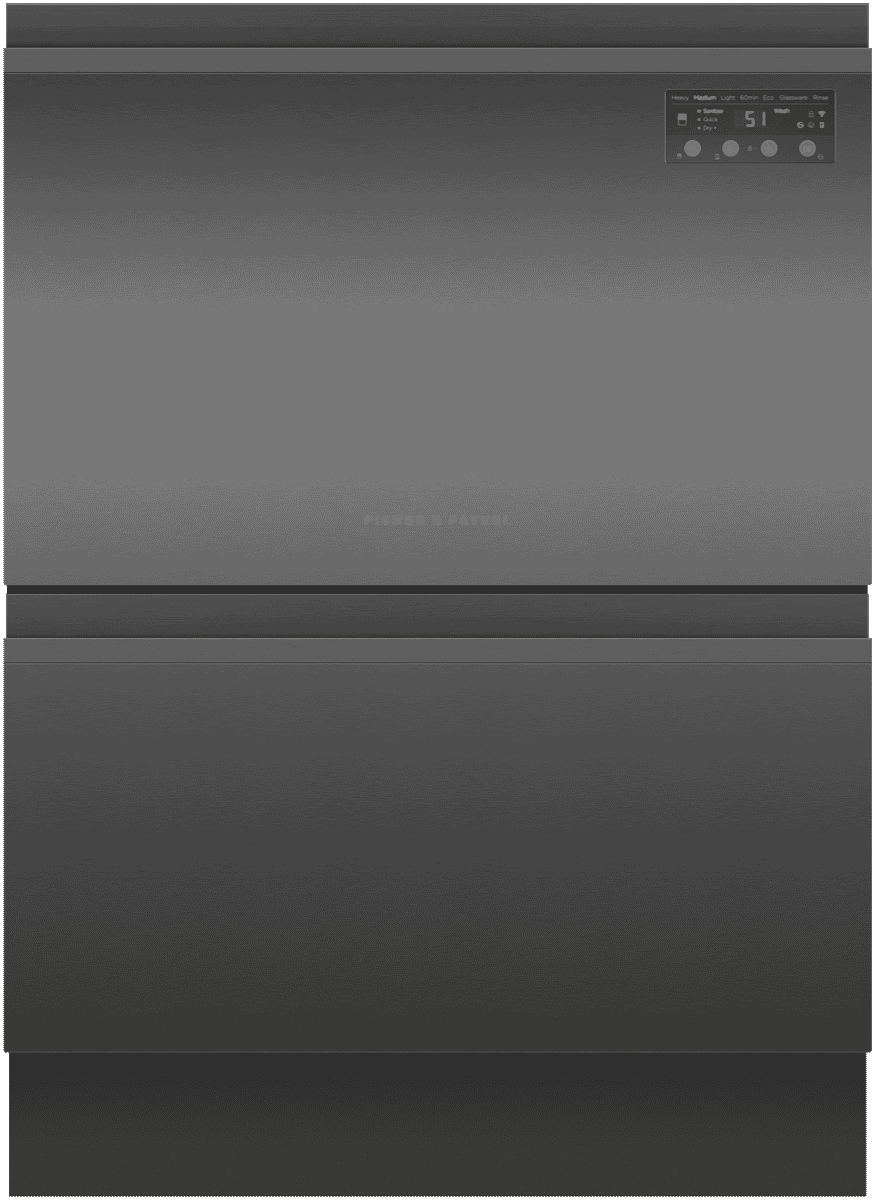 Fisher & Paykel Double DishDrawer Dishwasher Black Stainless Steel
