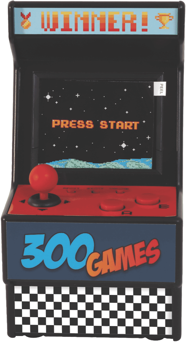 Techxtras 300-in-1 Retro Games Machine (Red)