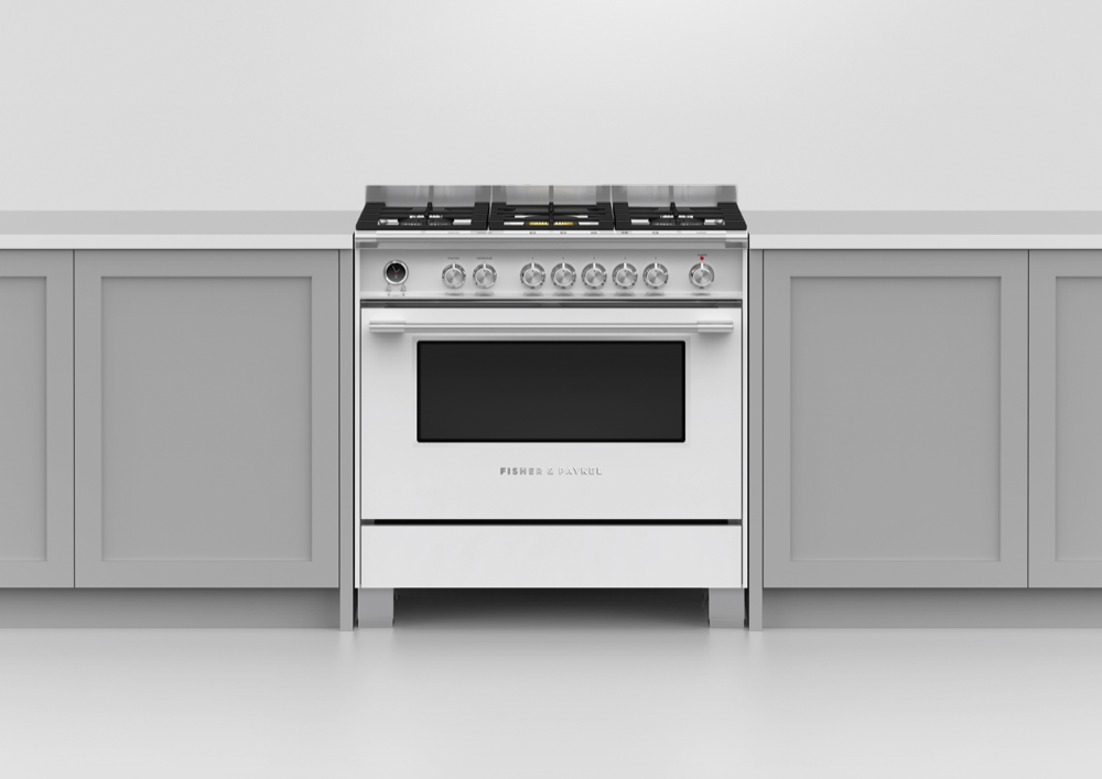 Fisher & Paykel 90cm Dual Fuel Pyrolytic Freestanding Cooker OR90SCG6W1
