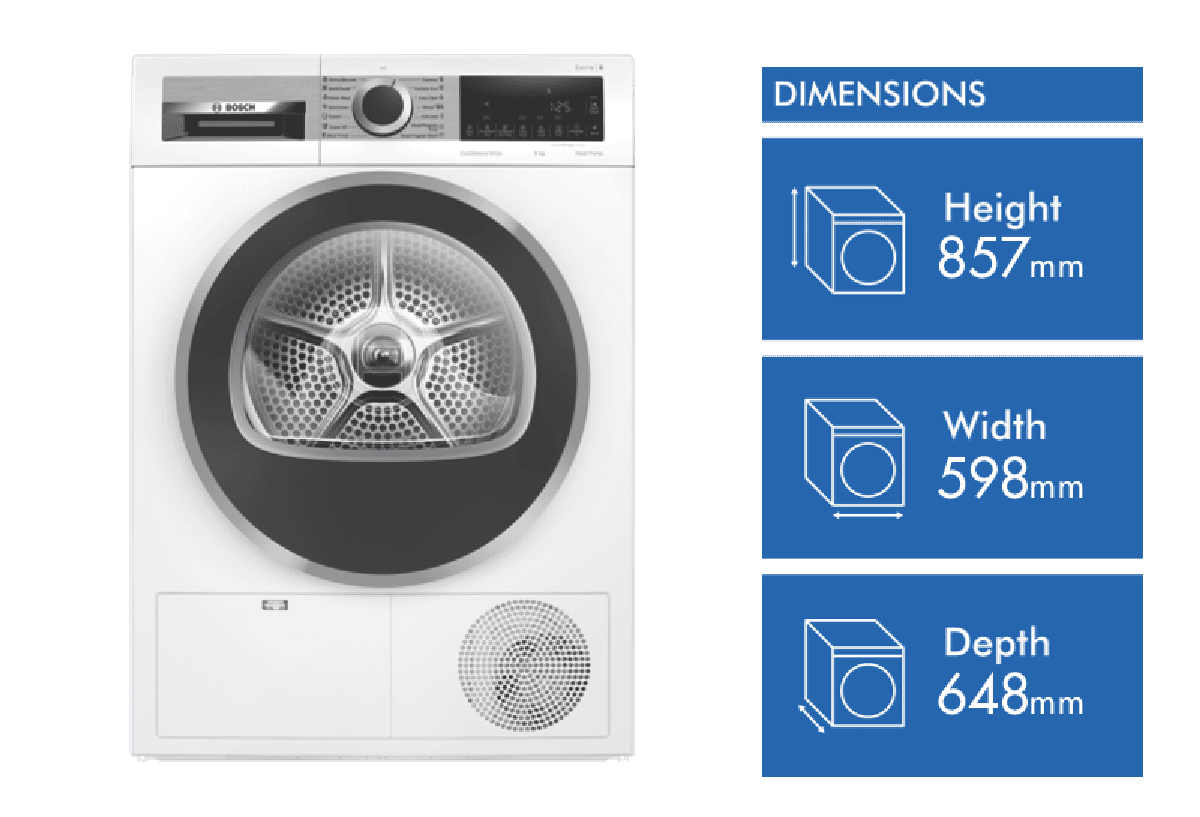 Bosch 9kg Heat Pump Dryer WQG24201AU
