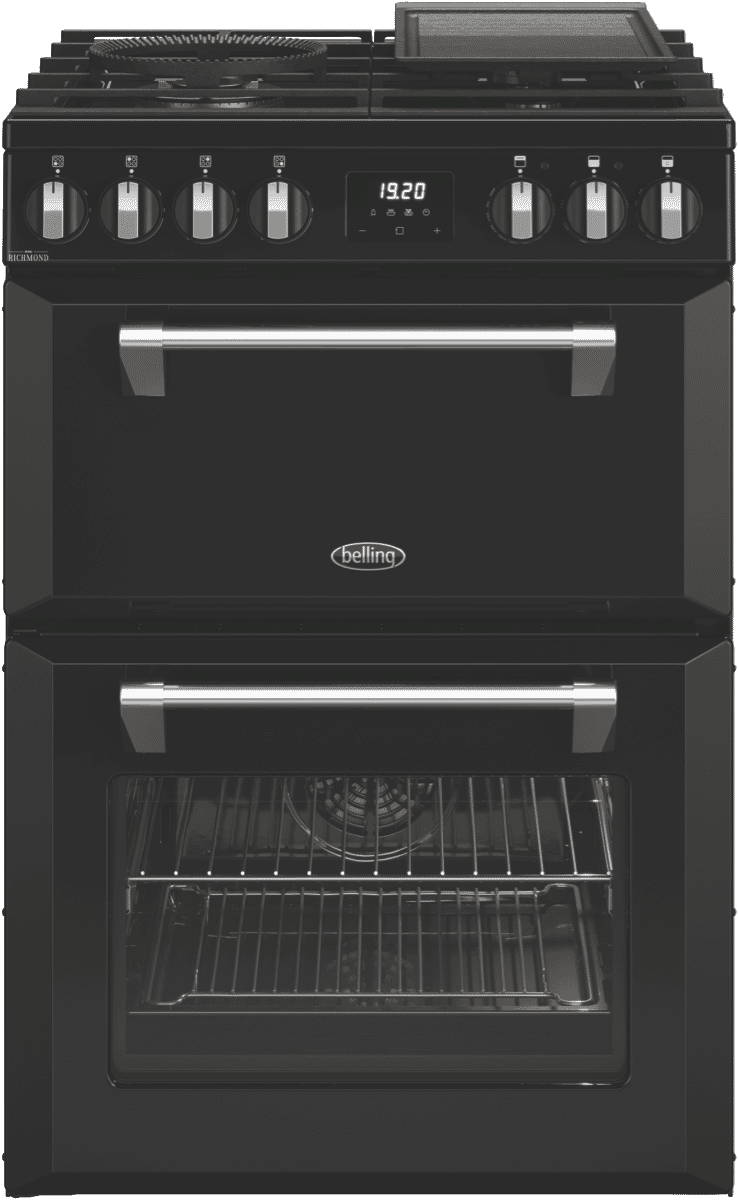 Belling 60cm Mini Richmond Dual Fuel Upright Cooker Black