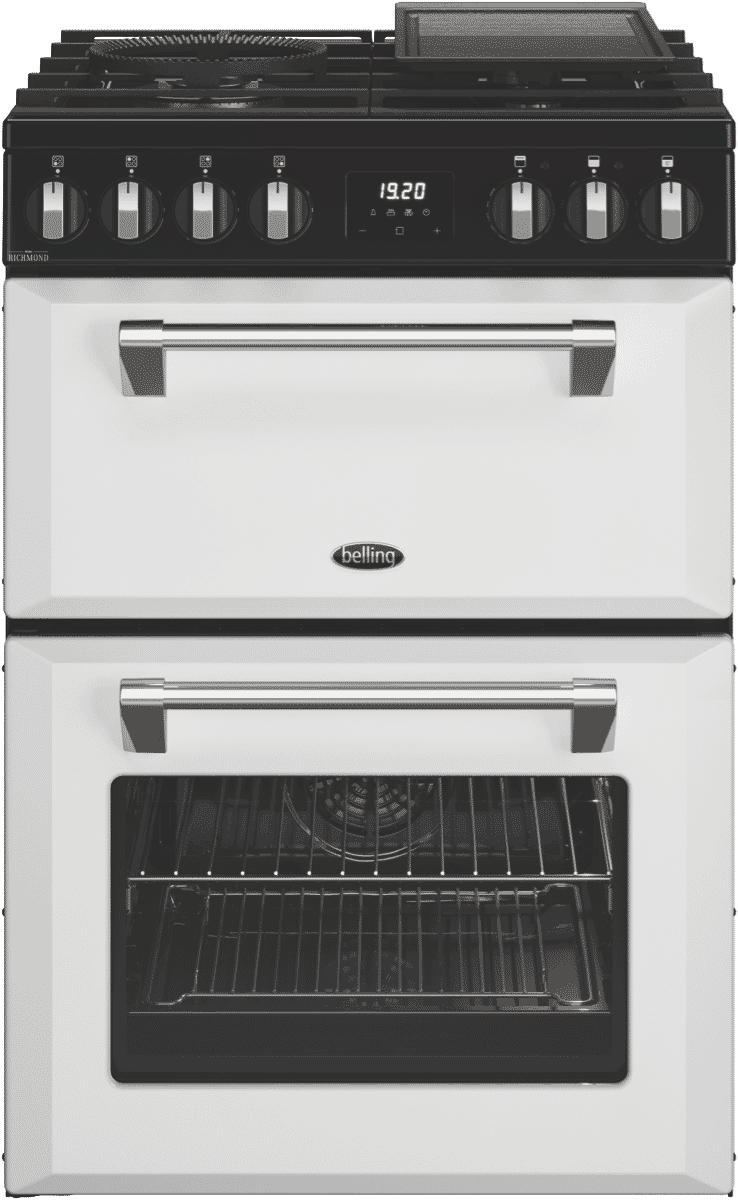 Belling 60cm Mini Richmond Dual Fuel Upright Cooker White