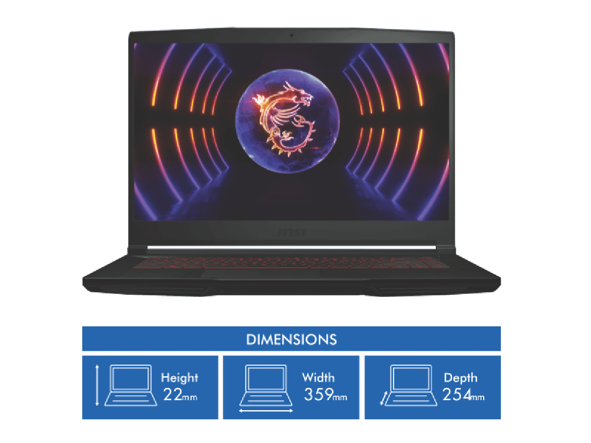 MSI Thin GF63 15.6' i5 16GB 512GB SSD RTX 3050 4GB Gaming Laptop