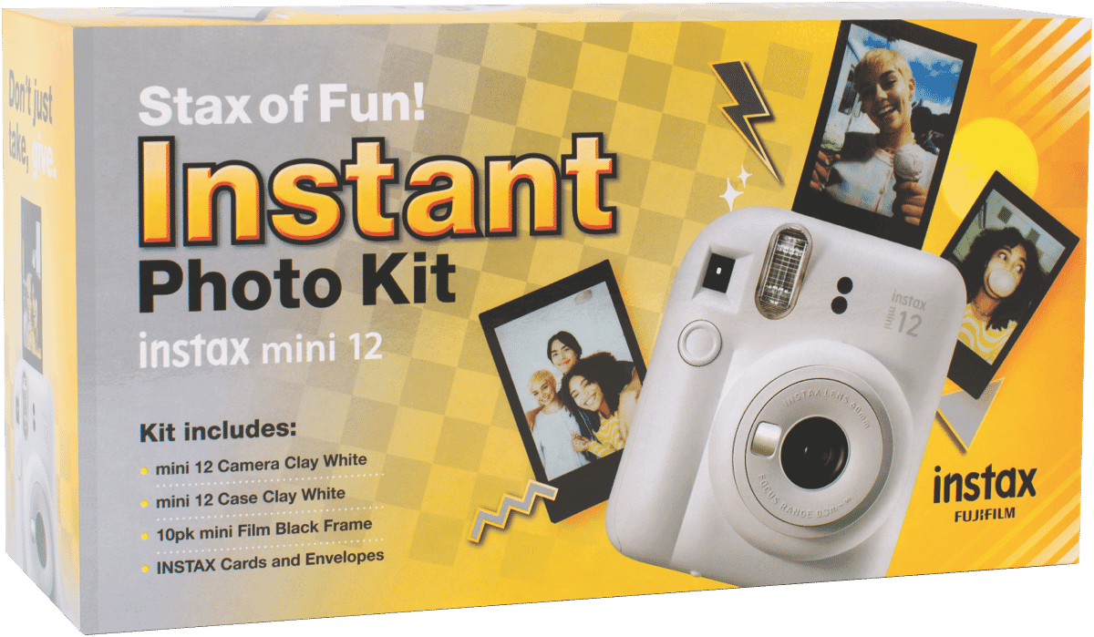 Fujifilm Instax Mini12 Instant Camera (Clay White) - JB Hi-Fi