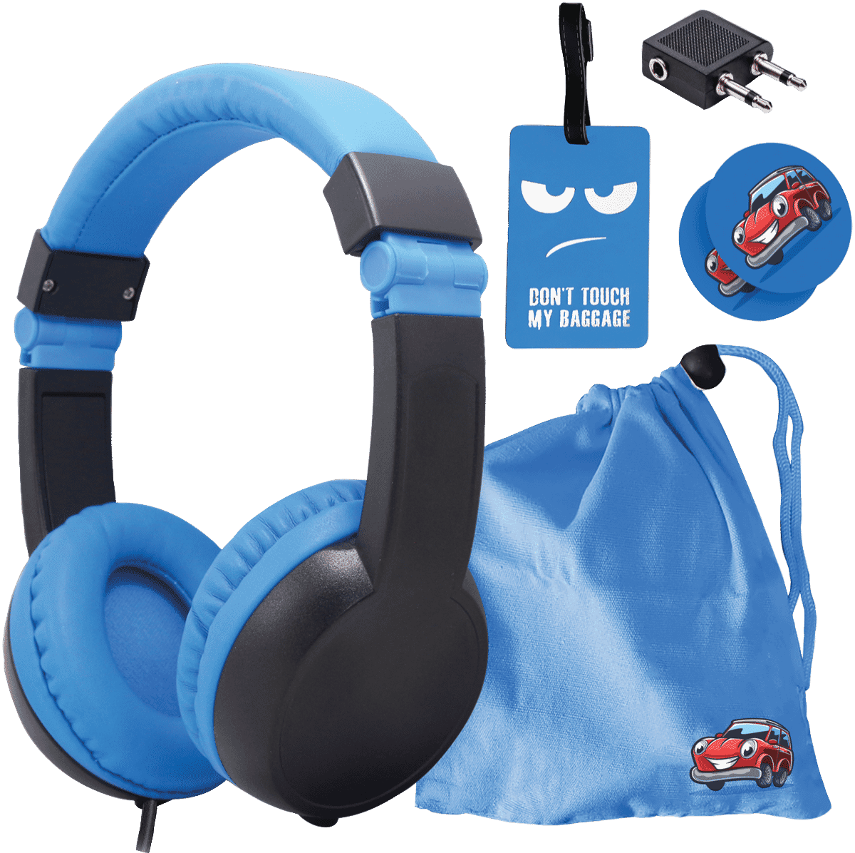 Bon Voyage Kids Headphone Travel Pack  Blue