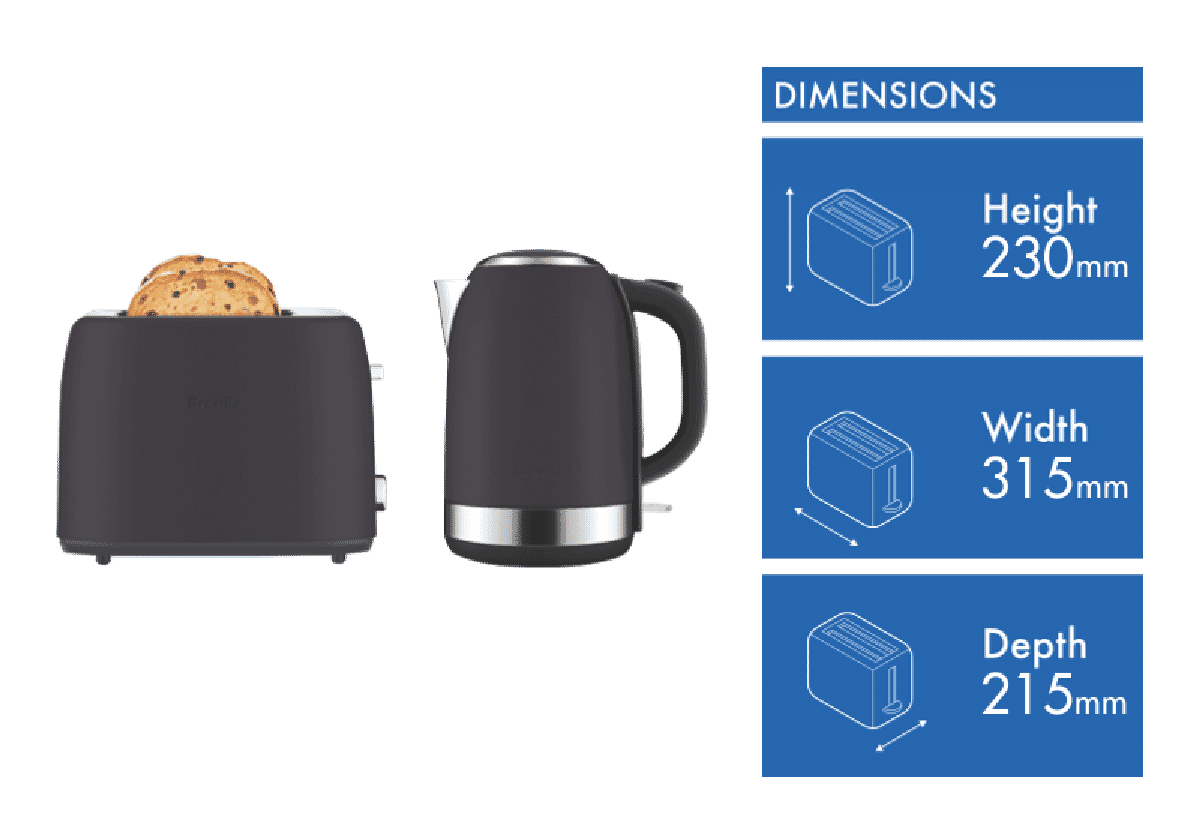 Breville The Breakfast Set Midnight Black LKT640MDB2IAN1