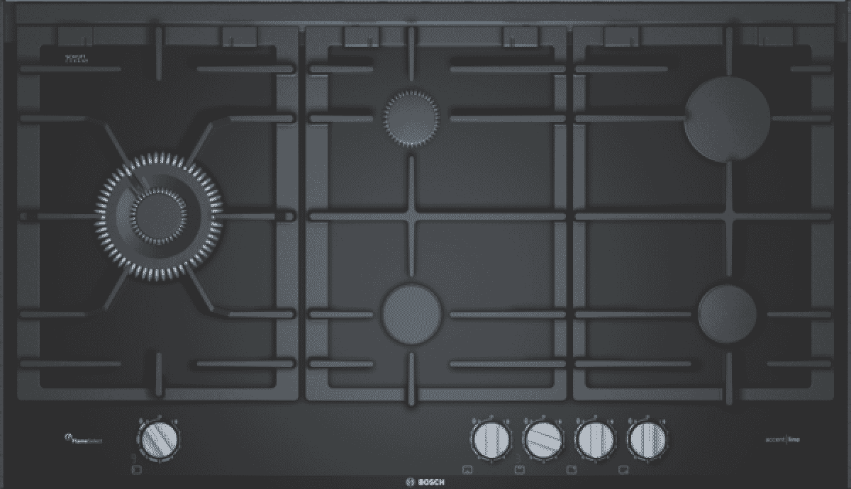 Bosch Series 8 Accentline 90cm Gas on Glass Cooktop