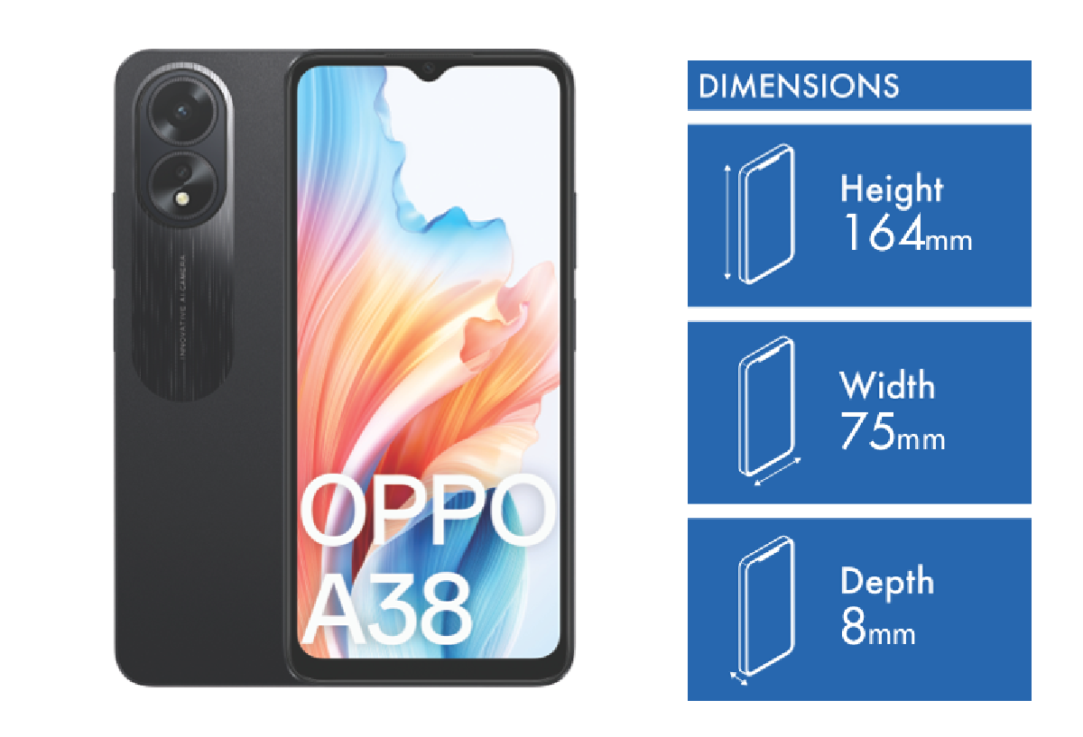 OPPOA38 128GB Glowing Black