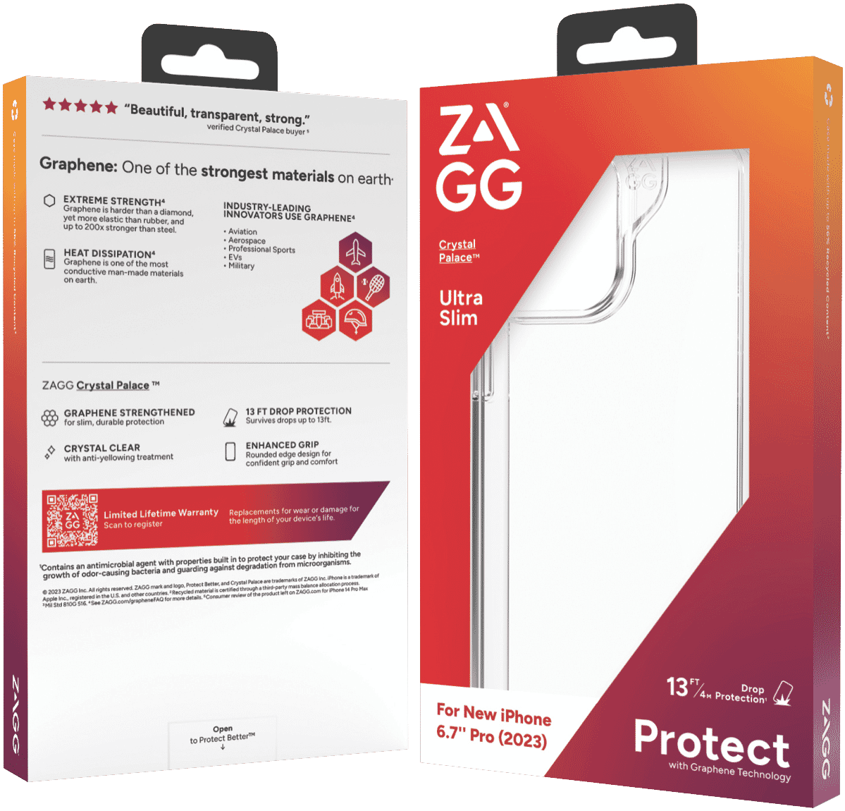 ZAGG Crystal Palace Case iPhone 15 6.7 Pro Max Clear