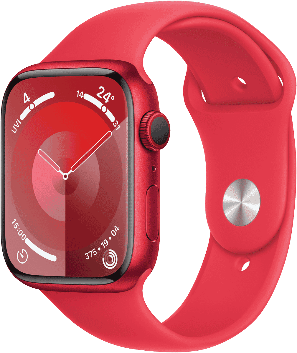 Apple Watch Series9 GPS + Cellular 45mm (PRODUCT)RED Aluminium Case with (PRODUCT)RED Sport Band - M/L