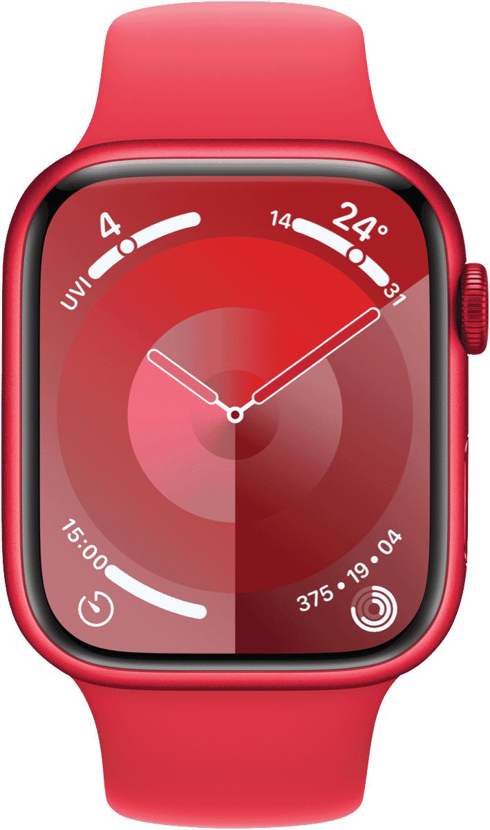 Apple Watch Series9 GPS + Cellular 45mm (PRODUCT)RED Aluminium Case with (PRODUCT)RED Sport Band - M/L