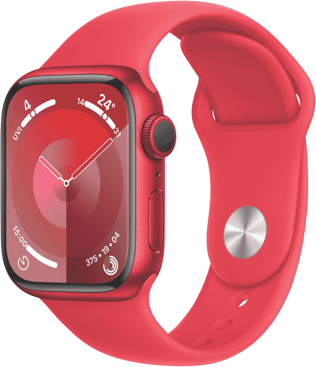 Apple Watch Series 9 GPS 41mm (PRODUCT)RED Aluminium Case with (PRODUCT)RED Sport  Band - M/L MRXH3ZP/A