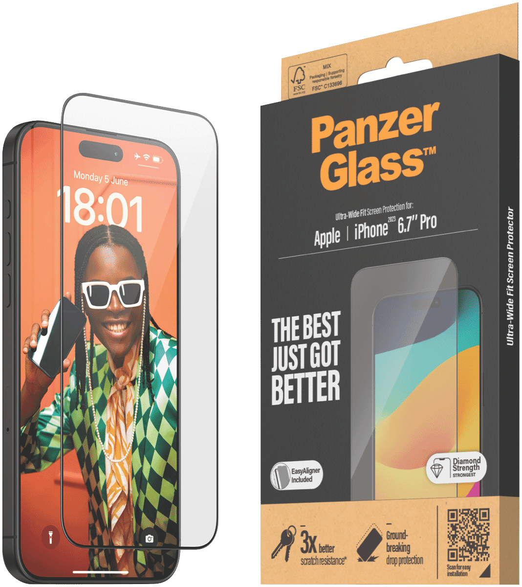 Panzer Glass UltraWide Fit SP - iPhone 15 Pro Max