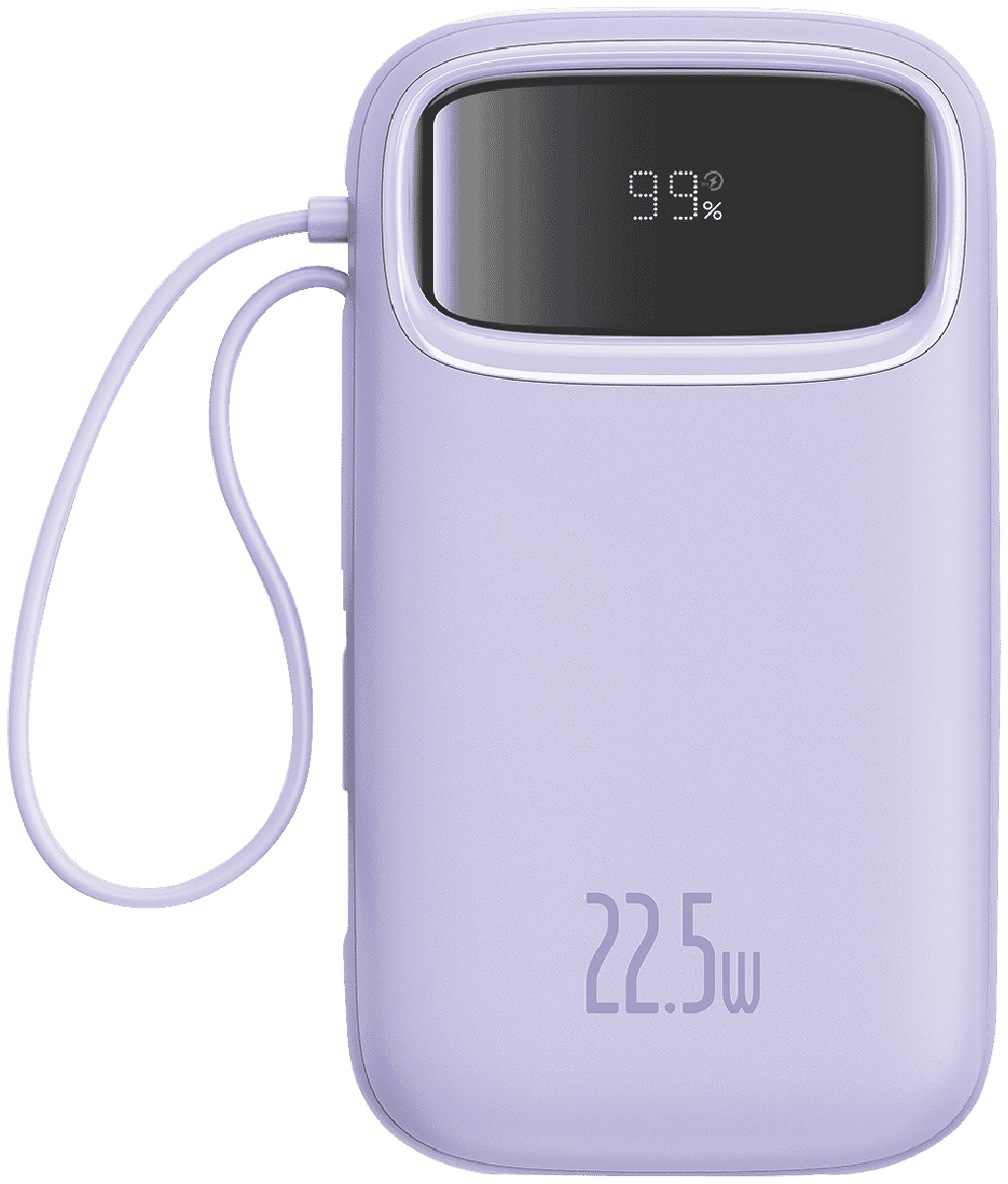 Baseus Dual-Cable Fast Charge Power Bank 10k 22.5W Nebula Purple