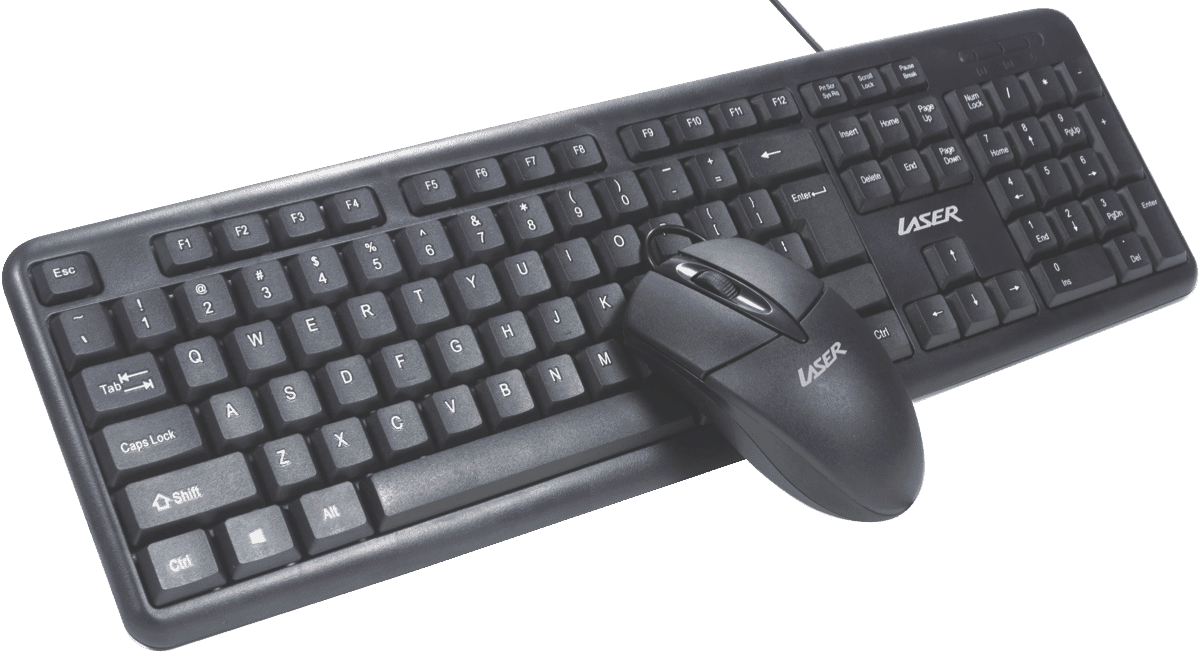 Laser Cordered Keyboard and Mouse Combo