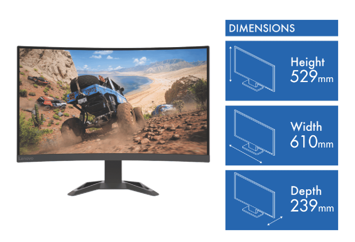 Lenovo 27' QHD Curved Gaming Monitor