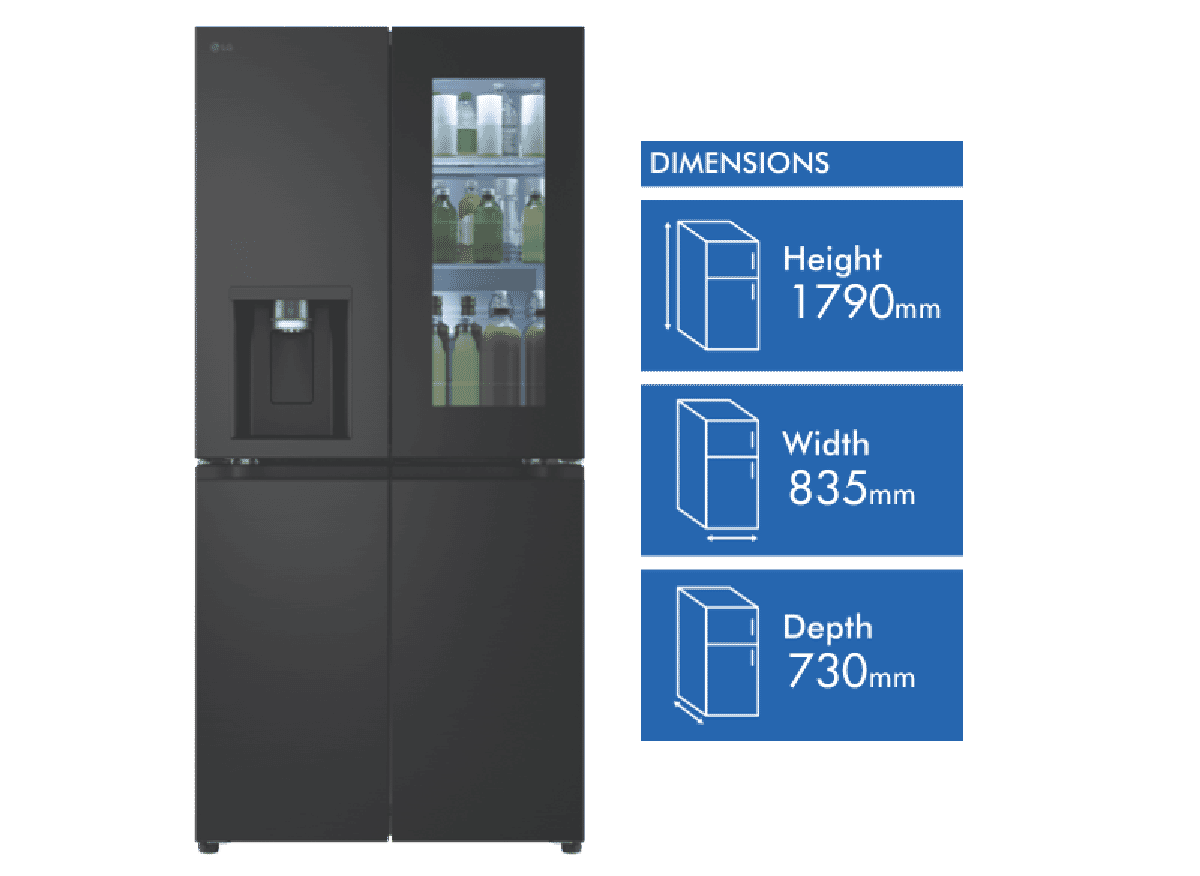 LG 508L InstaView Refrigerator GFV500MBLC