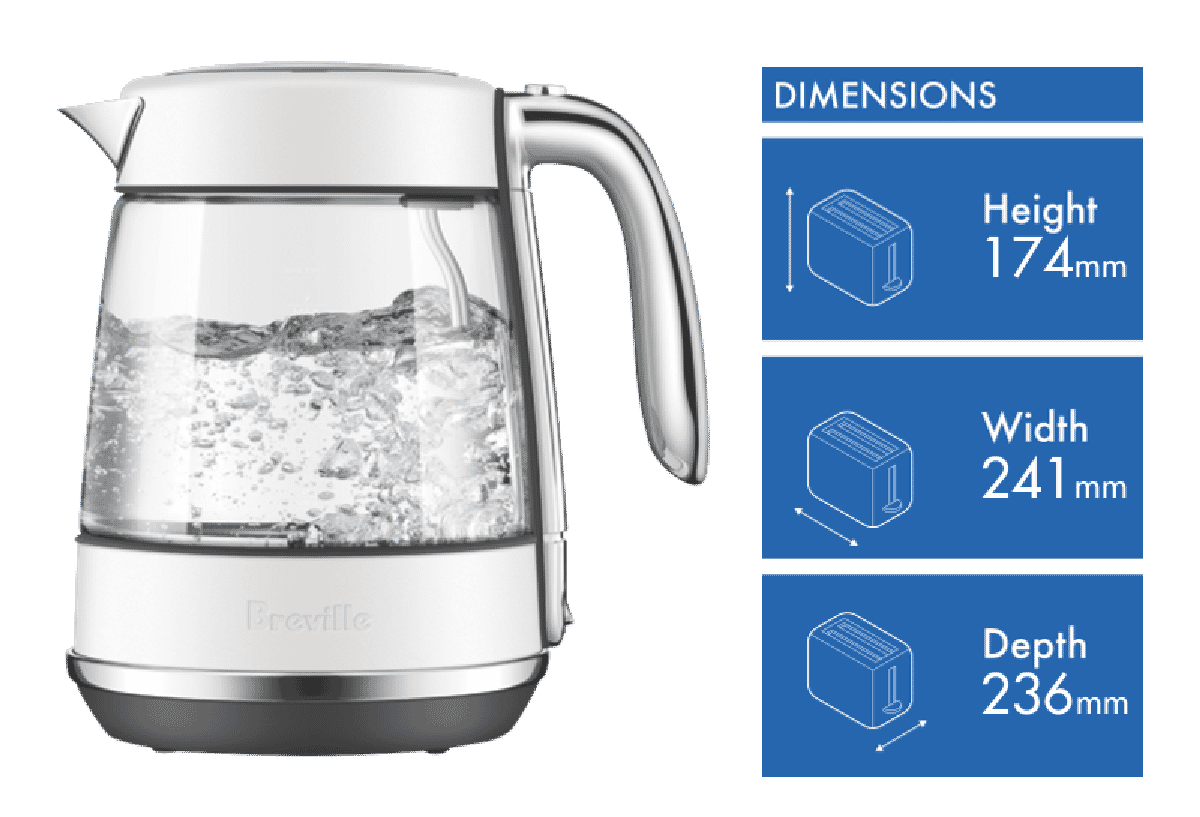 Glass Kettle Breville Brebke595xl Théière Automatique Riviera Bar