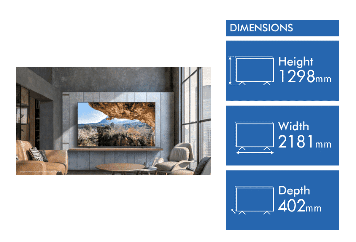 Samsung 98" DU9000 4K Crystal UHD Smart TV 24 UA98DU9000WXXY