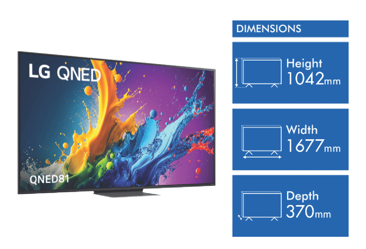 LG 75' QNED81 4K UHD LED Smart TV 24