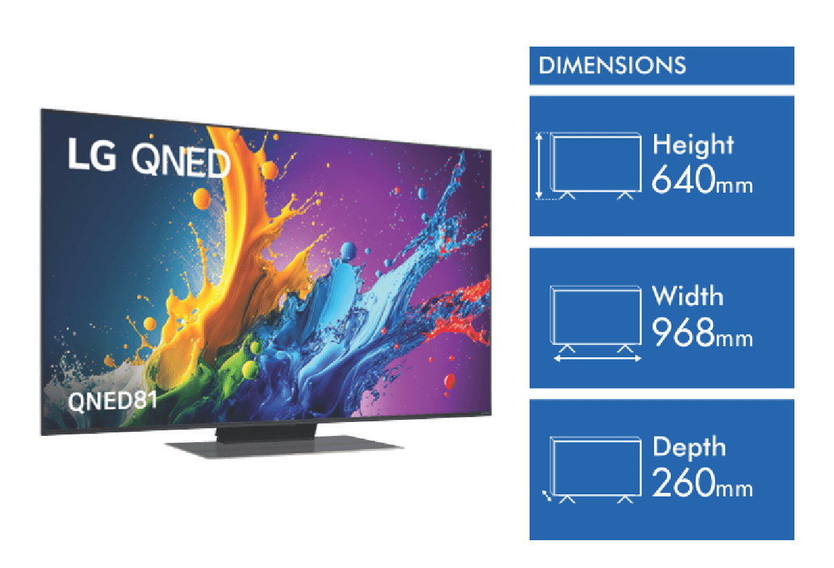 LG 43' QNED81 4K UHD LED Smart TV 24